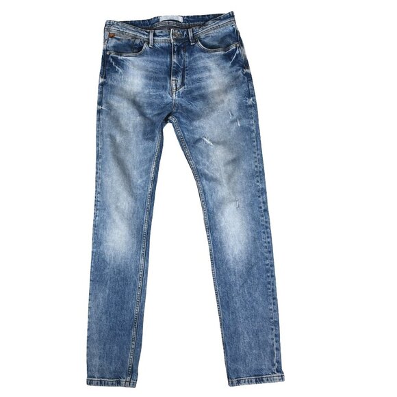 Zara Other - Zara Man Premium Denim Jeans Size 31 x 31 Distressed Wash Straight Fit Rugged
